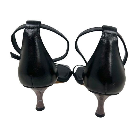 Vince Camuto Vinkely Black Square Toe Kitten Heel Sandal Purple Marbled NWOT 7.5 - Picture 7 of 10